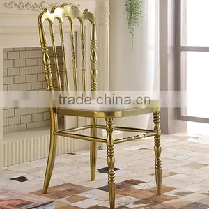 Quality Polished Champange Gold Stainless Steel Luxury Modern Chiavari Chair LQ-SSC001C thumbnail-1