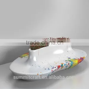 Modern Shopping Mall Fiberglass Outdoor Leisure Chair thumbnail-1