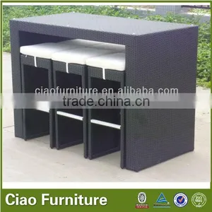 Outdoor Cheap Bistro Stools and Bar Table Set thumbnail-1