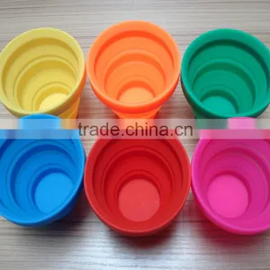 Silicone Folding Cup Telescopic Collapsible With Lid Outdoor Travel Camping thumbnail-5
