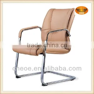 Brown Leather Steel Meeting Chairs 6004C thumbnail-1