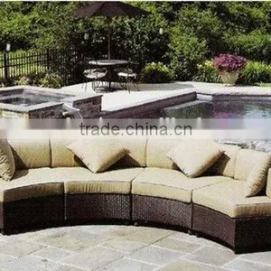 2015 Husen 5 Pieces Stylish Outdoor Wicker Garden Sofa Set thumbnail-1