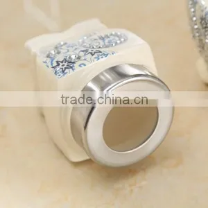 Ceramic Canister Set Stainless Metal Stand thumbnail-5