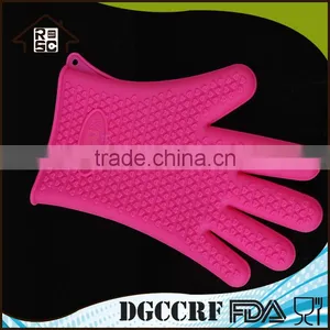 NBRSC Strict Quality Checked Healthy and Protective Silicone Oven Gloves With Fingers Oven Mitt Kitchen Glove thumbnail-1