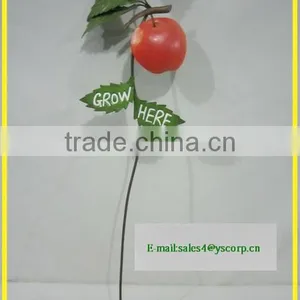 YS2015A218 Spring Fruit Series Peach Apple Pearl Watermelon Orange Wrought Iron Garden Stake thumbnail-2