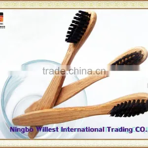 Hotel Disposable Oval Bristle Bamboo Handle Toothbrush thumbnail-5