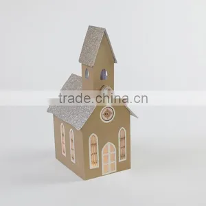 Christmas Village Pop-up Paper Village,church thumbnail-1
