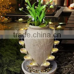 Used Resin Garden Decoration Led Vase Water Fountain thumbnail-1
