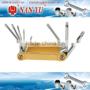 8PC Folding Hollow Star Key Wrench Set Hand Tool thumbnail-1