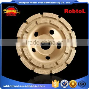 115mm Double Row Diamond Grinding Wheel 4.5" Abrasive Polishing Disc for Concrete Granite Marble Double Cup Wheel thumbnail-3