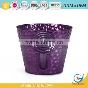 10 Inch Modern Outdoor Planters Galvanised Pots for Plants Zinc Plant Pot thumbnail-1