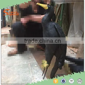 2016 New Best Quality Animal Sculpture Fake Artificial Old Fisherman and Birds Statue for Sale thumbnail-2