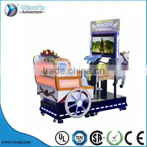 Dianfu Amusement Arcade Wagon Kids/children and Parents Amusement Horse Riding Arcade Games Machine With Videos for Sale thumbnail-1