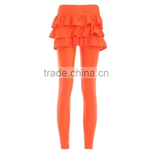 Hot Selling Red Blue Black False Two-piece Pant Legging With Skirt Women's Fashion Leggings With Mini Skirts thumbnail-6