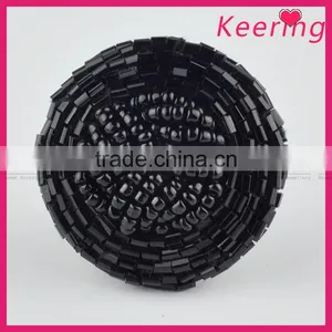 2016 New Arrival Black Custom Beaded Decorative Buttons for Clothing WBKA-300 thumbnail-1