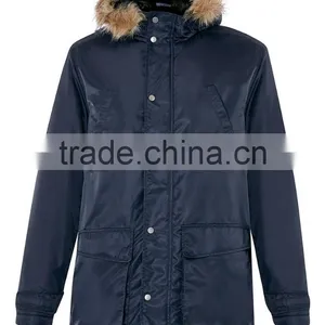 Hot New Style Cotton-padded Mens Winter Coat Parka Jacket With Fur Collar thumbnail-1