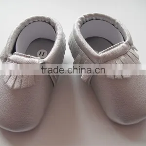 Soft Leather Baby Shoes Blue Soft Leather Sole Sequins for China Handmade Moccasins Kids Shoes thumbnail-4