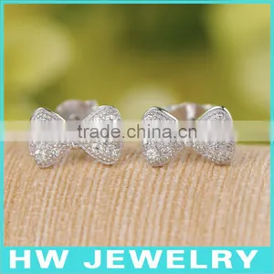 40623 Micro Pave 925 Sterling Silver Earrings thumbnail-1