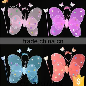 Wholesale New Arrival Double Butterfly Fairy Wings Costume for Party Decorations thumbnail-2