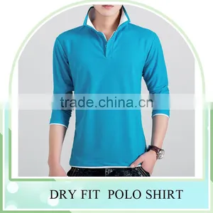 New Fashion Solid Color Mens Polo Shirt, Long Sleeve Turn Down Collar Polo Shirt, Slim Fit Quick Dry Polo Shirt for Men thumbnail-1