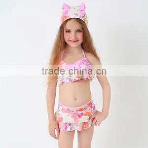 S60576B 2017 Fashion Cute Children's Swimsuit Girls Bikini Swimwear thumbnail-2