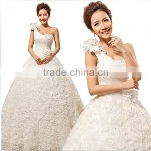 Beautiful Backless Bridal Dress Simple Bride Gowns thumbnail-1