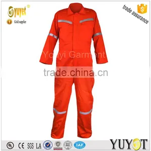 Dupont Nomex Fabric Orange Fire Retardant Coverall With 3M Reflective Tape thumbnail-1