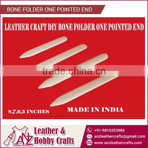 Leather Craft Bone Folder With One Pointed End for Creasing on Leather thumbnail-1