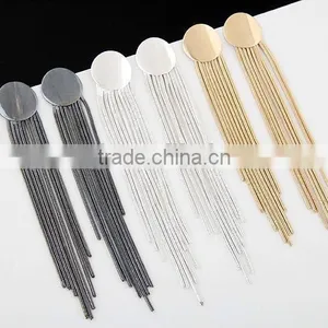 Alloy Contracted Tassels Circular Temperament Gold Earrings thumbnail-6