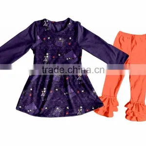 New Fashion Halloween Casual Baby Clothing Set for Child Clothes Suit Whoelsale Boutique Lovely Girls Clothing thumbnail-2