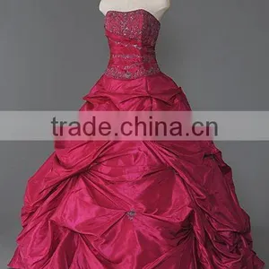 2017 Custom Made Luxury Beading Sequined Crystal Ruffles Ball Gown Quinceanera Dress WDAH0285 thumbnail-1