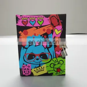 Hot Selling Promotion Custom Push Button Notebook Diary With Lock and Key thumbnail-1