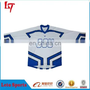 Dry Heat Transfer Ice Hockey Jersey Custom Team White Polyester Hockey Shirts/apperal thumbnail-1