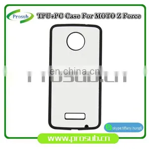 2d Sublimation Heat Transfer PC +TPU Silicon Blank Cell Phone Case With Metal Sheet for Prosub-Z Force thumbnail-1