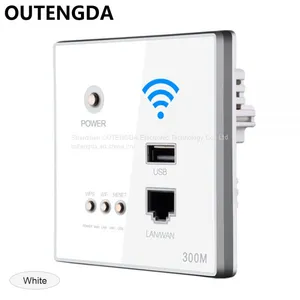OUTENGDA 300M In-Wall AP Access Point Wireless WiFi Router USB-charging Socket Wall Mount Wi-Fi AP Router With WPS thumbnail-1