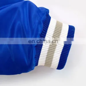 Fashion Design Custom Print Logo Pattern Mens Satin Baseball Varsity Jacket Quilted College Team Jackets thumbnail-4