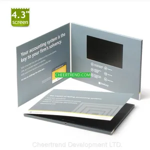 A4 A5 Size Business Promotional Gift Audio Greeting Card Video Print Card With Bespoke Video Brochure thumbnail-2