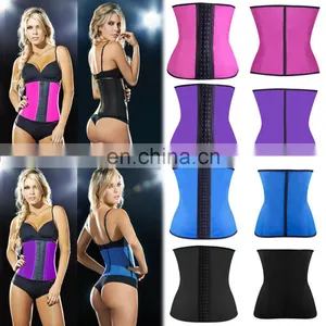 Women Latex Cincher Rubber Waist Trainer Cincher Underbust Corset Body Shaper Shapewear thumbnail-1
