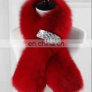 Luxury High Quality Colorful Real Fox Fur Scarf thumbnail-5