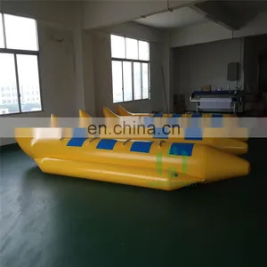 High Quality 0.9mm Pvc Infalatable Banana Boat ,inflatable Water Game Toy , Used Giant Water Banana Boat for Sale thumbnail-4