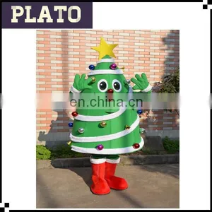 Christmas Cartoon Walking Costume, Christmas Tree Adult Costume for Sale thumbnail-1