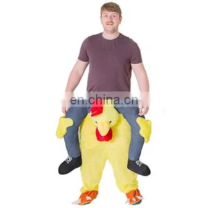 Funny Piggyback Shoulder Ride Pick Me Up Chicken Costume thumbnail-6