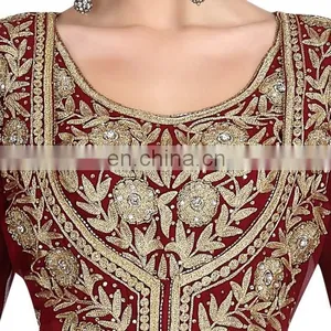 Elegant Moroccan Khaleeji Thobe Party Dress Caftan For Women thumbnail-6