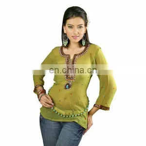 Designer Cotton Kurti thumbnail-1