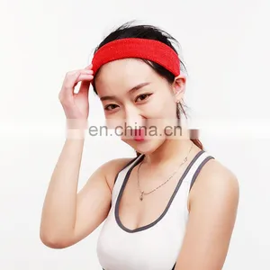 Solid Color Girls Sport Headbands Towel Hair Band Rainbow Sweatband thumbnail-3