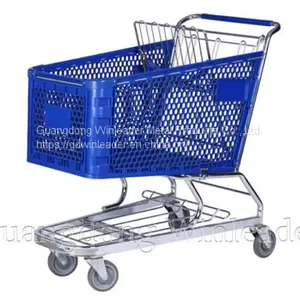 YLD-PT180-1FB Plastic Shopping Cart，Shopping Cart，Shopping Trolley Manufacturer thumbnail-1