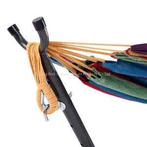 Portable Outdoor Polyester Hammock Set With Hammock Stand Handbag For Outdoor Camping Travel Beach And Indoor Use thumbnail-4