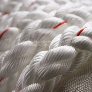 RECOMEN Hot Sale 3 Strand 30mm pp Mooring Rope White 3 Strands Rope thumbnail-1