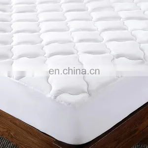 2020 Amazon Hot Sale Home Textile Waterproof Damask Jacquard Cotton Microfiber Quilted Mattress Pad Topper Queen Size Wtih Stret thumbnail-6