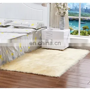 Factory Custom Luxury and Soft Faux Fur Rug White Lamb Rug Carpet thumbnail-5